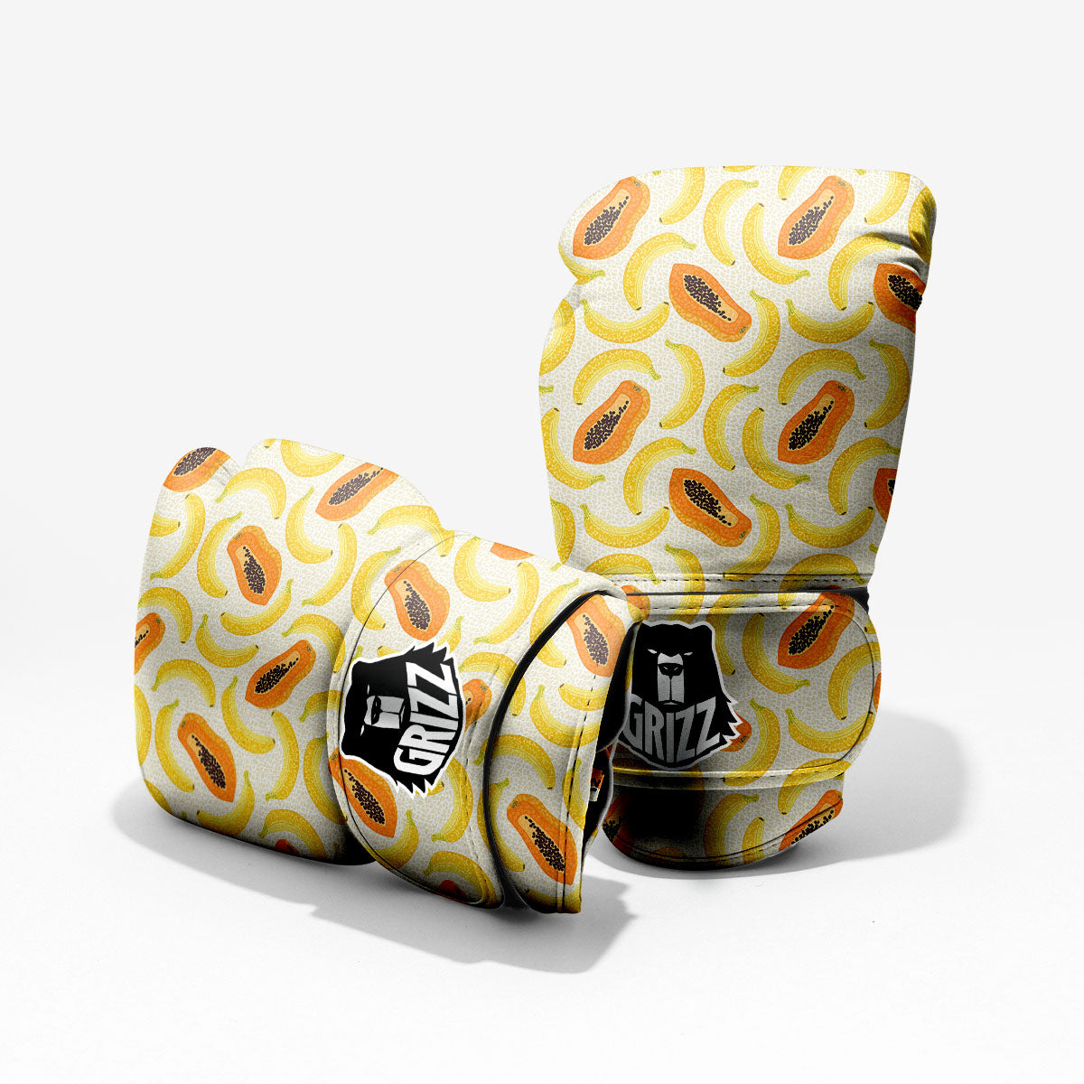 Banana And Papaya Print Pattern Pro Boxing Glove