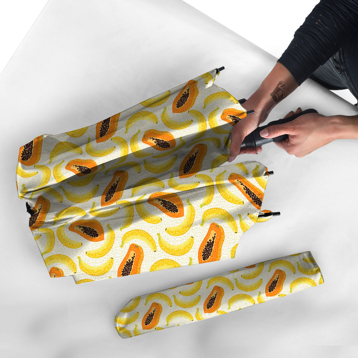 Banana And Papaya Print Pattern Umbrella-grizzshop