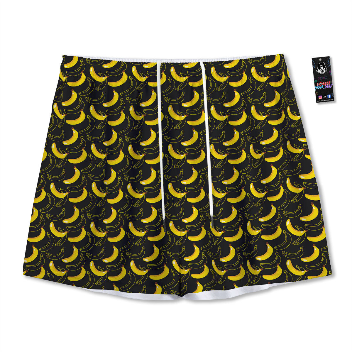 Bull Terrier Doodle Print Pattern Mesh Shorts