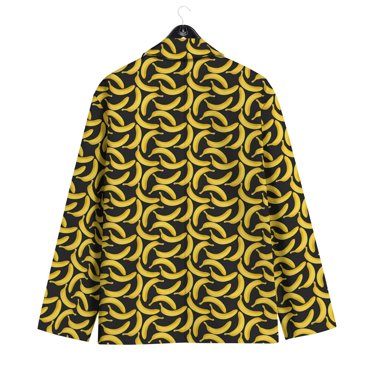 Banana Black Print Pattern Men's Sport Coat-grizzshop