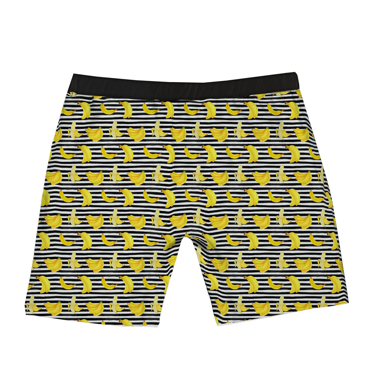 Banana Black Striped Print Pattern Boxer Briefs-grizzshop