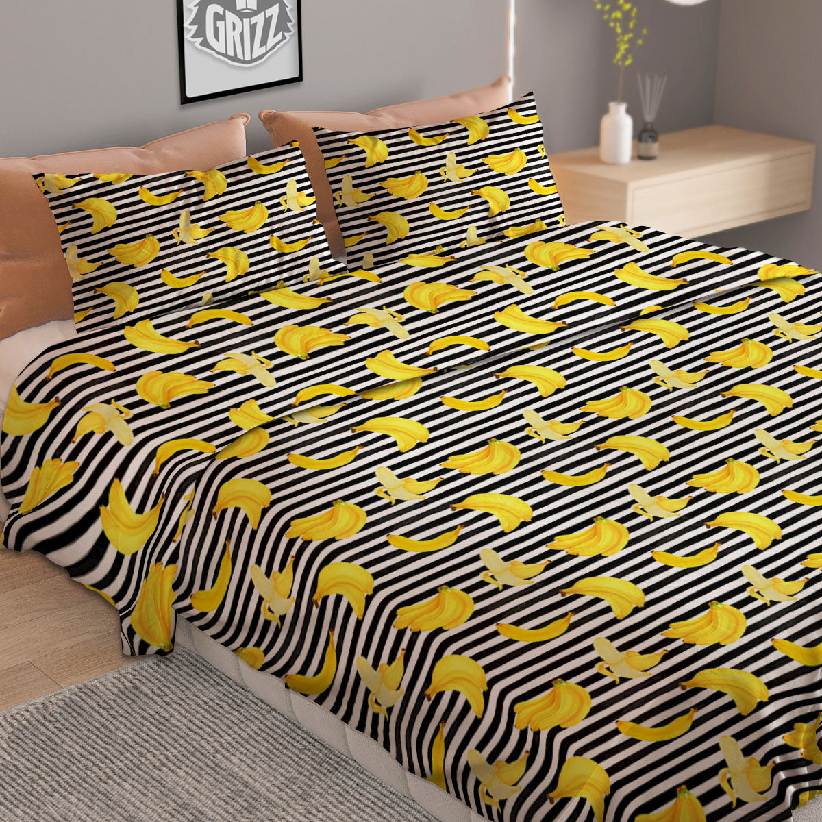 Baseballs Grunge Print Duvet Cover Bedding Set