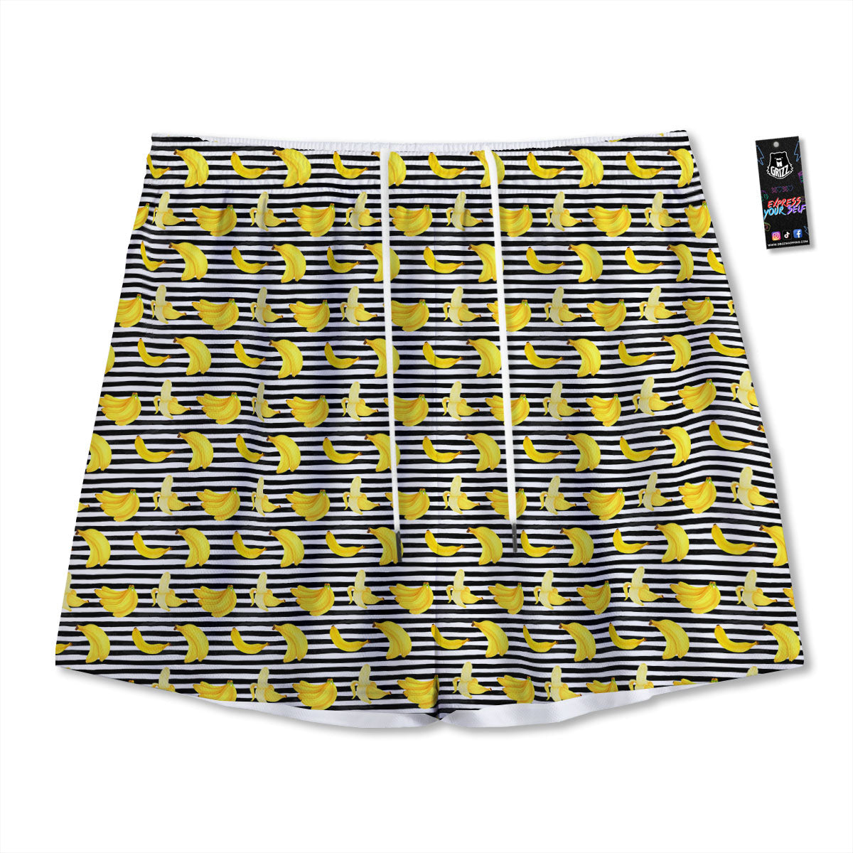 Baseballs Grunge Print Mesh Shorts