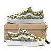 Banana Black Striped Print Pattern Skate Shoes-grizzshop