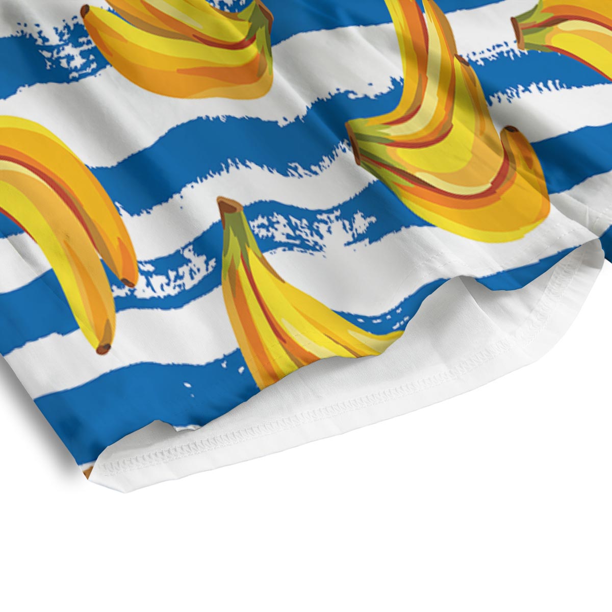 Banana Blue And White Striped Print Pattern Men's Athletic Shorts