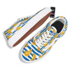 Banana Blue And White Striped Print Pattern Skate Shoes-grizzshop