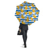 Banana Blue And White Striped Print Pattern Umbrella-grizzshop