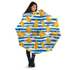 Banana Blue And White Striped Print Pattern Umbrella-grizzshop