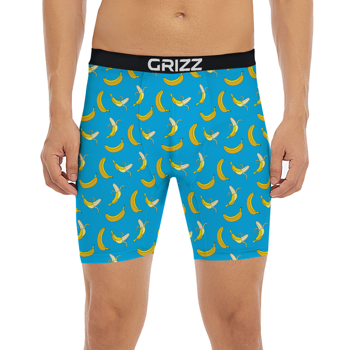 Banana Blue Print Pattern Boxer Briefs-grizzshop