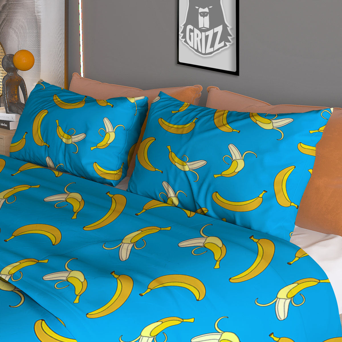 Bat Halloween Print Pattern Duvet Cover Bedding Set