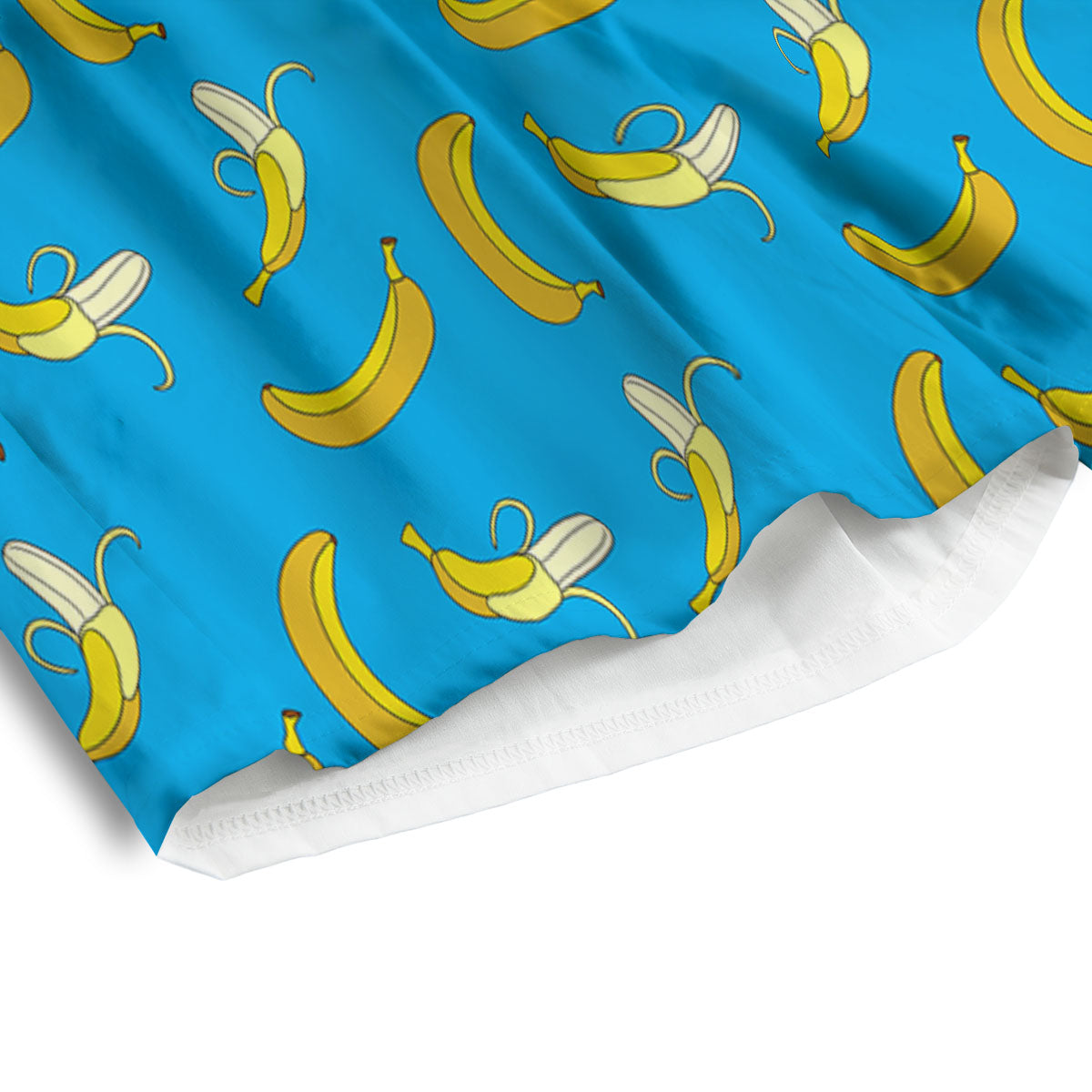 Banana Blue Print Pattern Men's Athletic Shorts