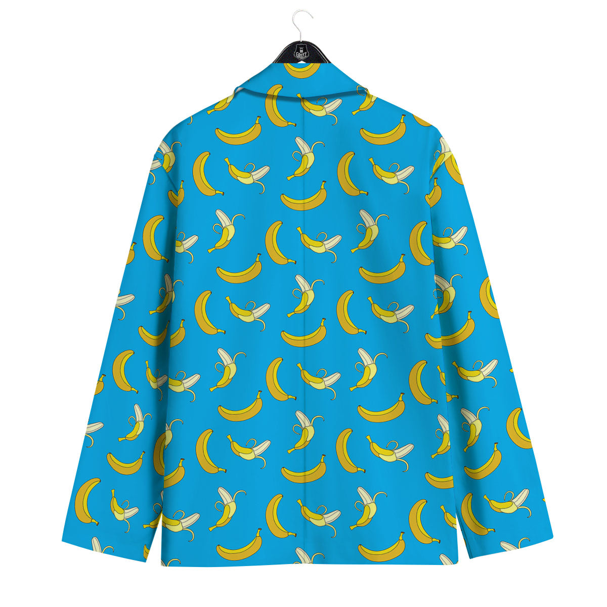Banana Blue Print Pattern Men's Sport Coat-grizzshop