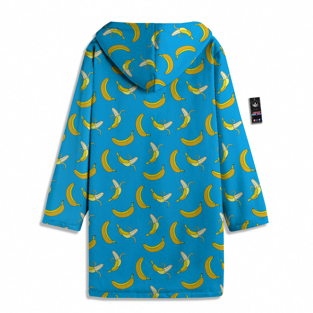 Banana Blue Print Pattern Men's Windbreaker Jacket-grizzshop