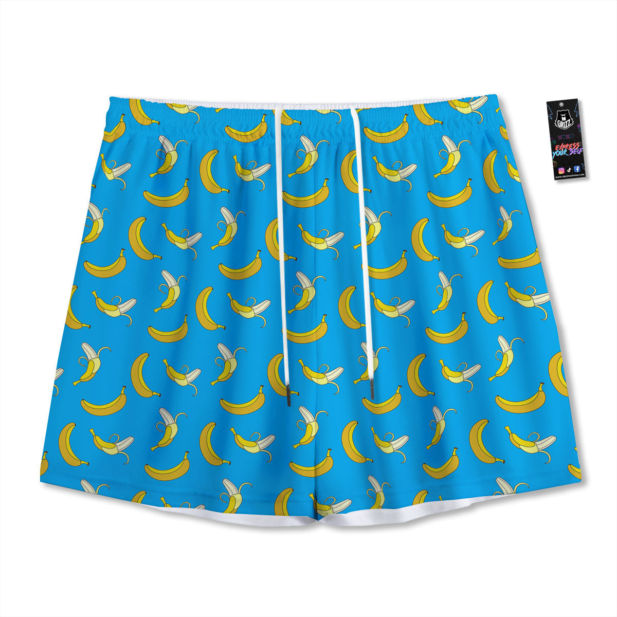 Bat Halloween Print Pattern Mesh Shorts