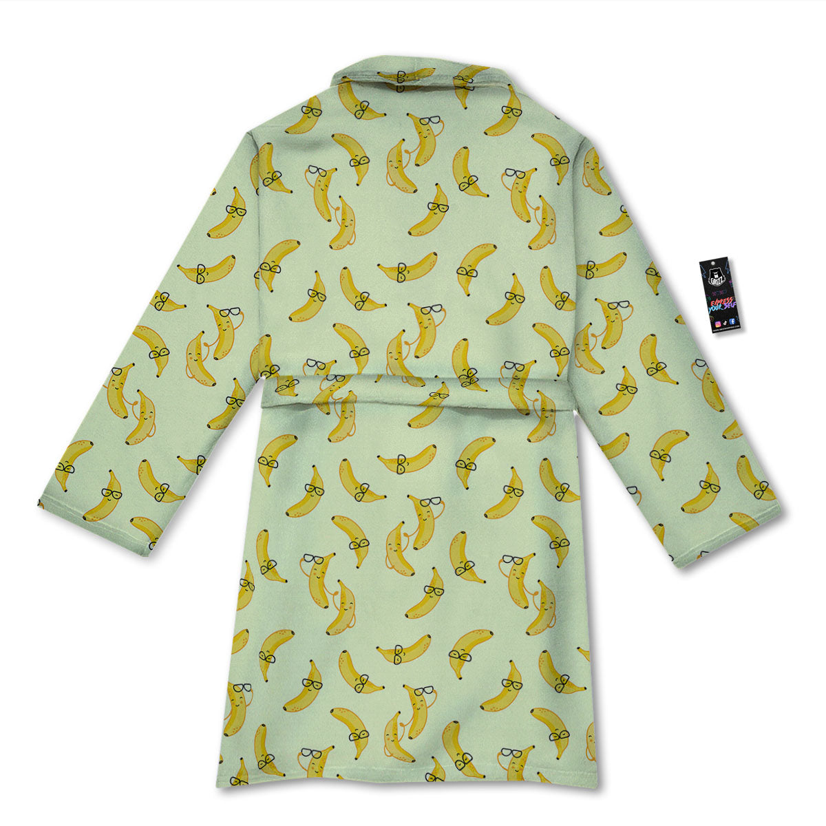 Banana Cute Print Pattern Bathrobe-grizzshop