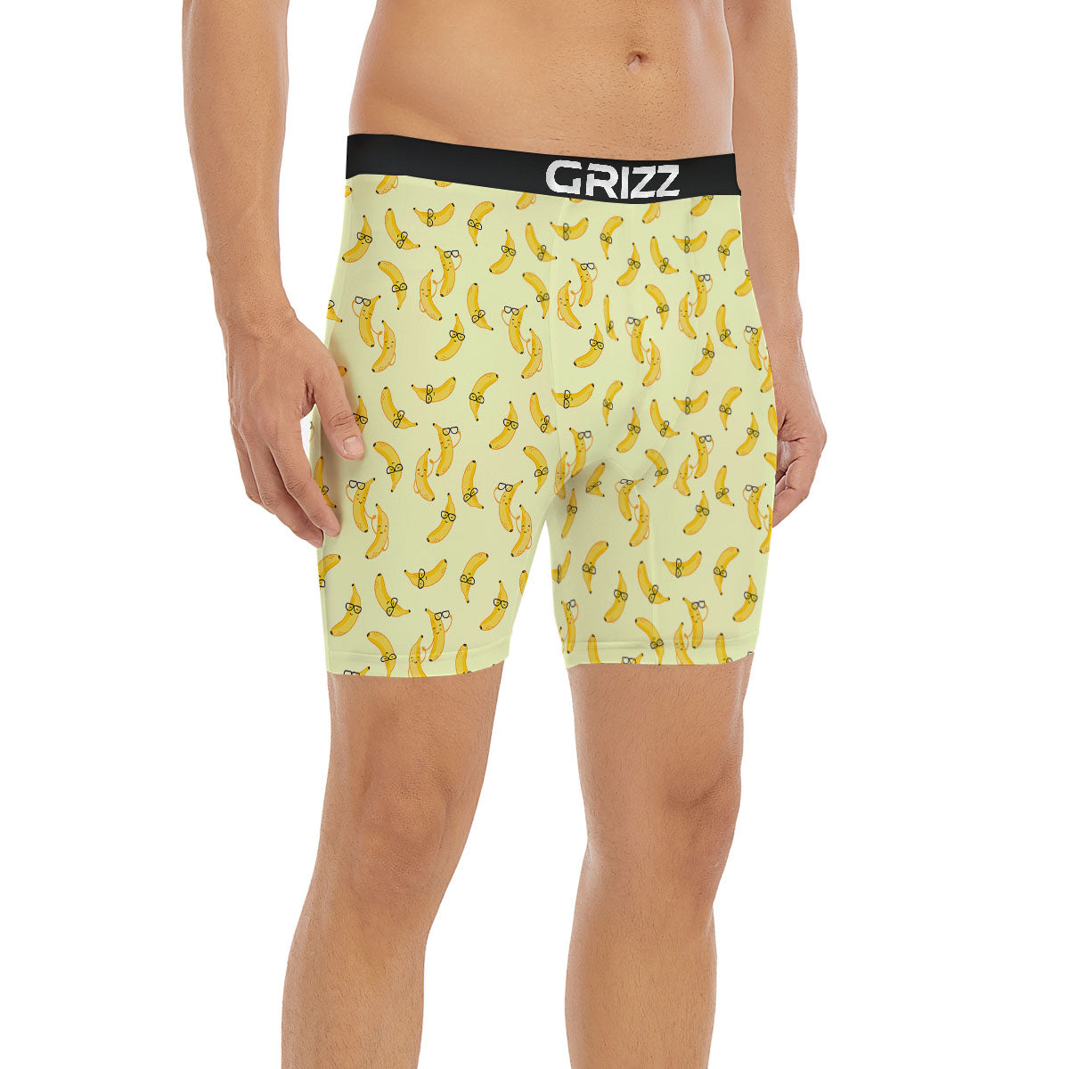 Banana Cute Print Pattern Boxer Briefs-grizzshop