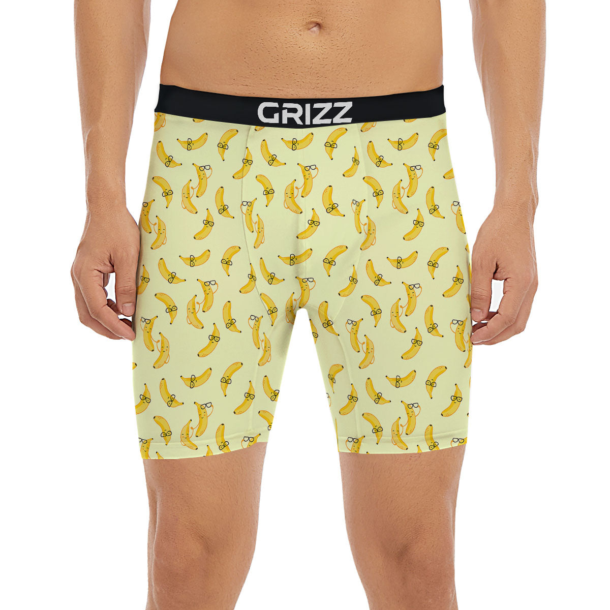 Banana Cute Print Pattern Boxer Briefs-grizzshop