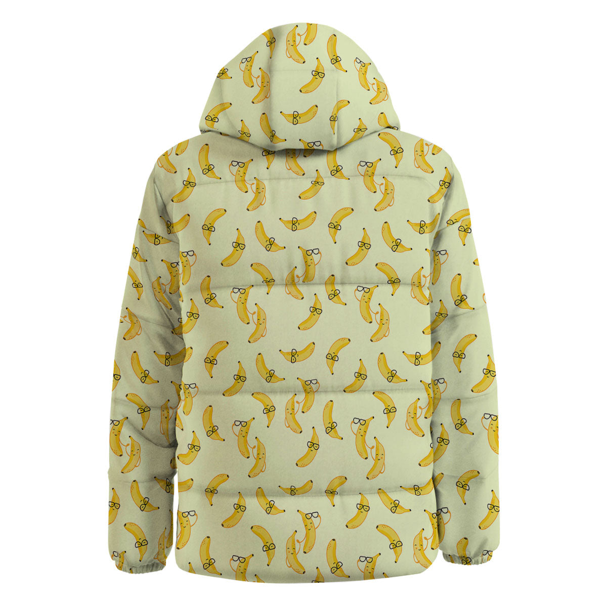 Banana Cute Print Pattern Down Jacket-grizzshop