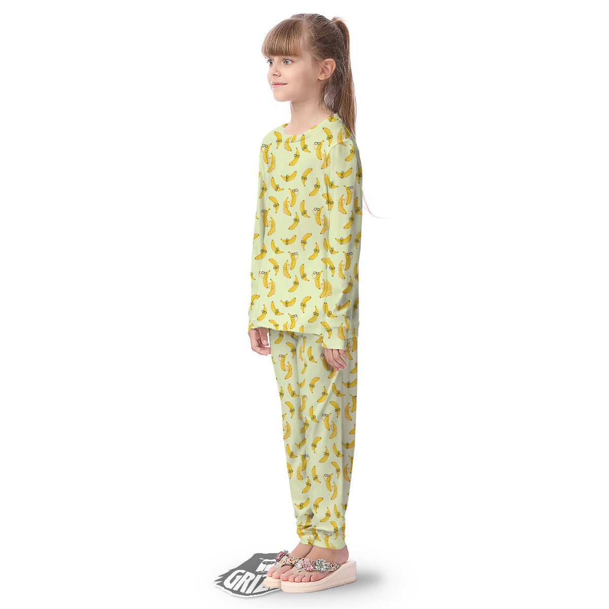 Banana Cute Print Pattern Kid's Pajamas-grizzshop