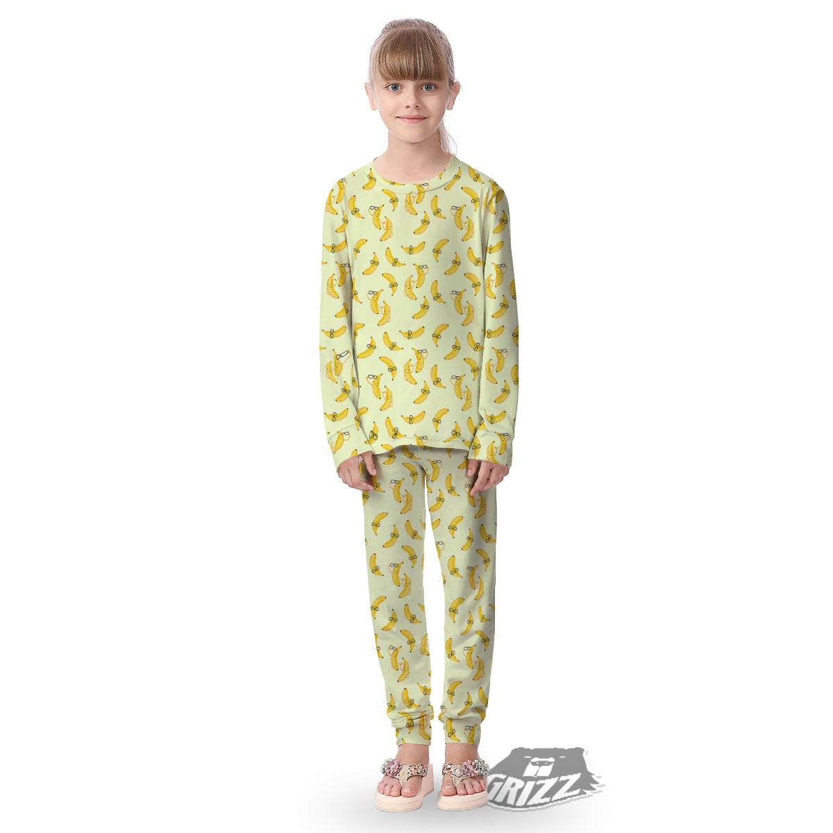 Banana Cute Print Pattern Kid's Pajamas-grizzshop