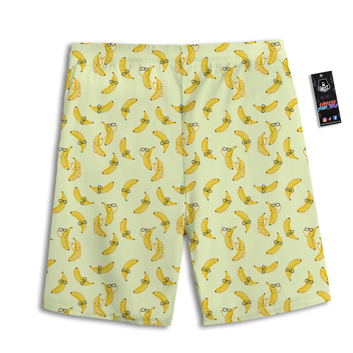 Banana Cute Print Pattern Men's Athletic Shorts