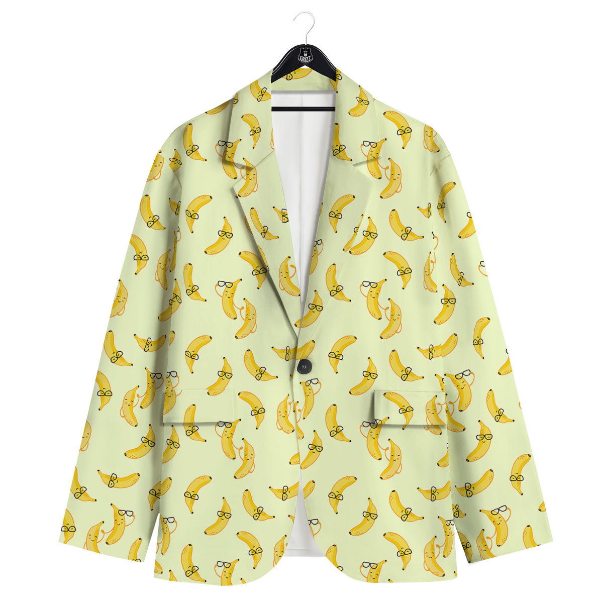 Banana Cute Print Pattern Men's Sport Coat-grizzshop