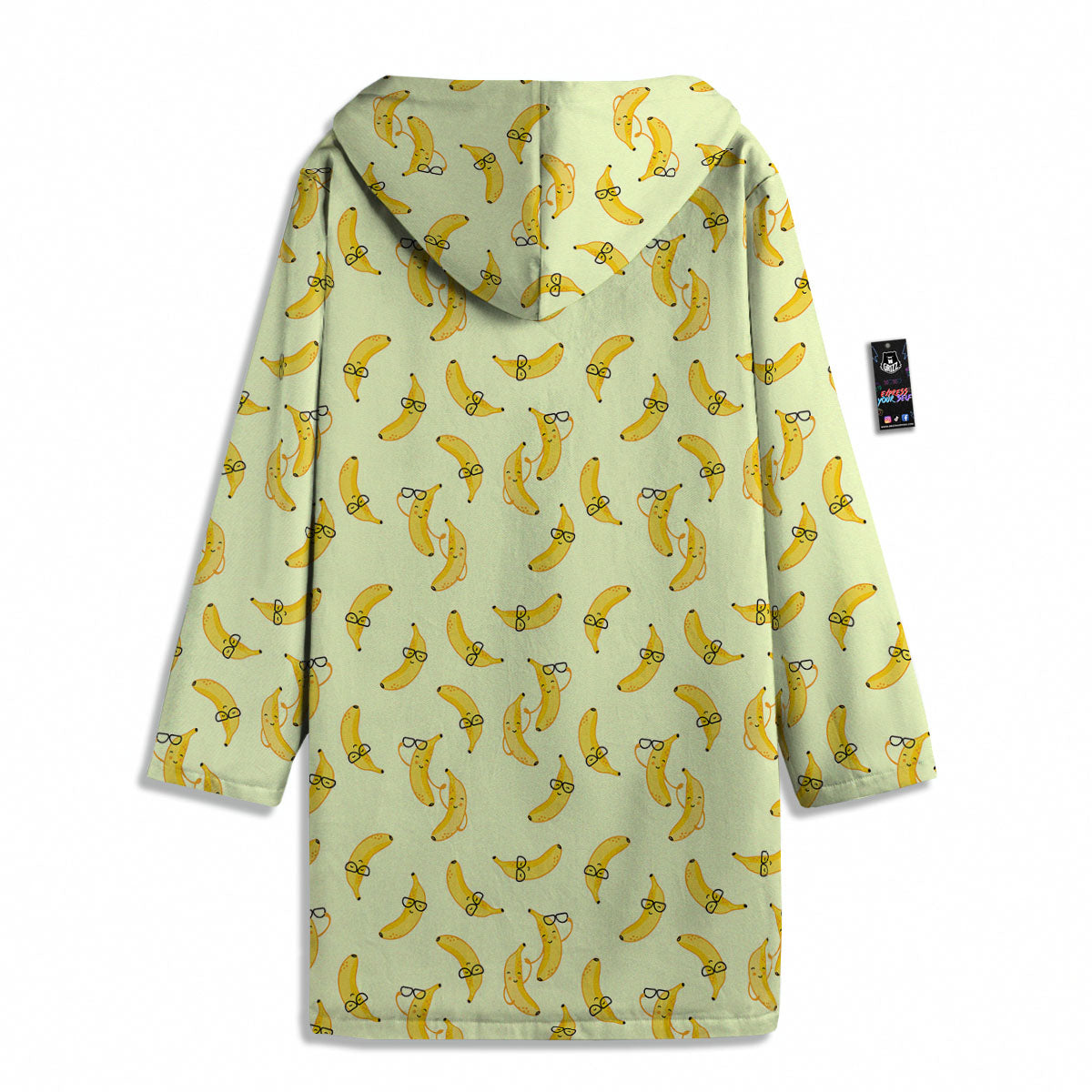 Banana Cute Print Pattern Men's Windbreaker Jacket-grizzshop
