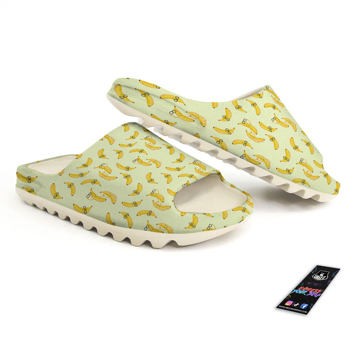 Banana Cute Print Pattern Sandals-grizzshop