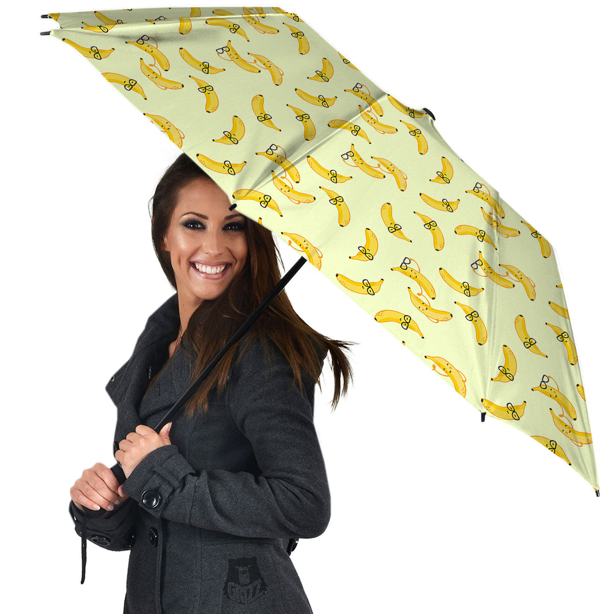 Banana Cute Print Pattern Umbrella-grizzshop