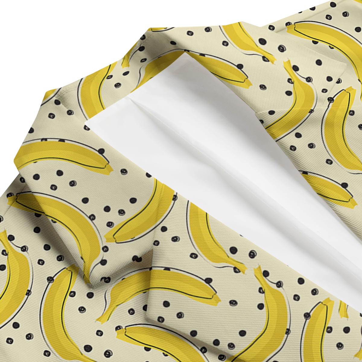 Banana Dot Pattern Print Men's Blazer-grizzshop