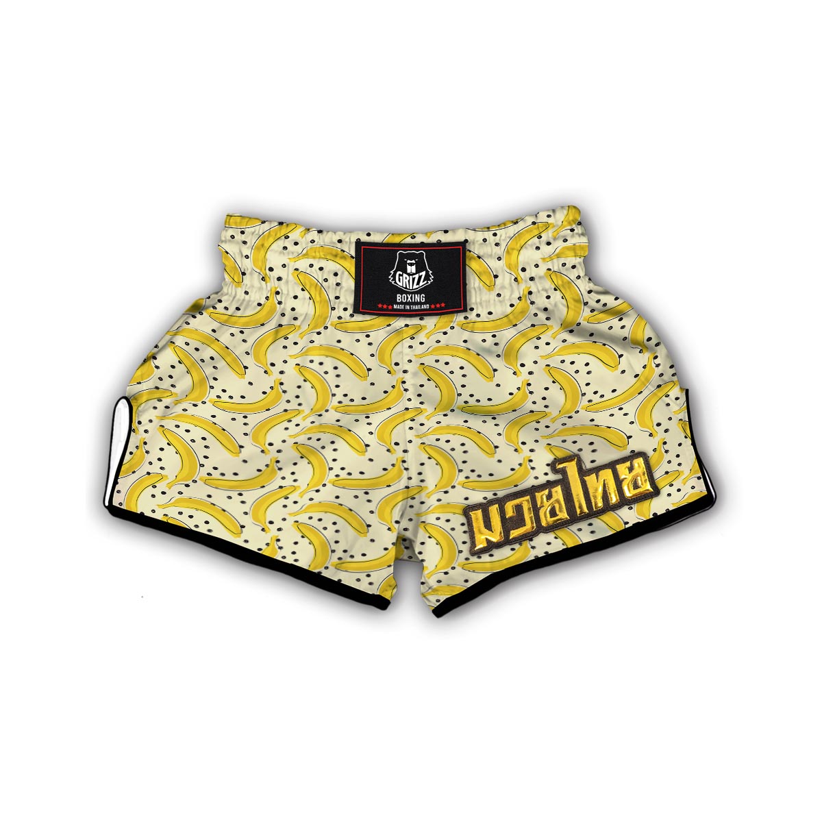 Banana Dot Pattern Print Muay Thai Boxing Shorts-grizzshop