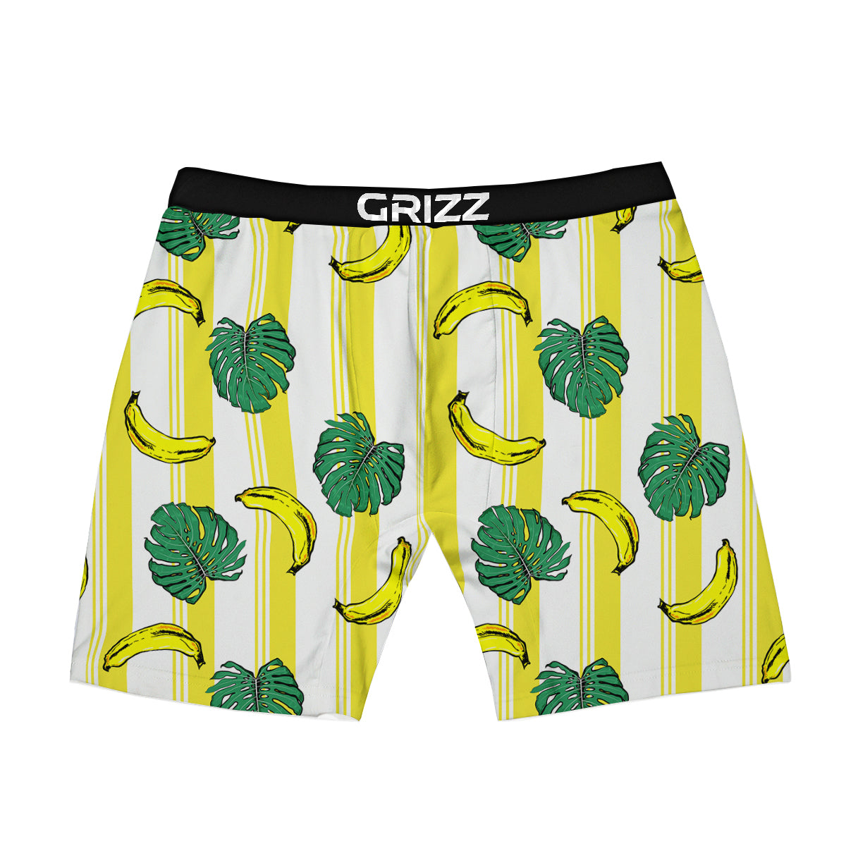 Banana Geometric Yellow Print Pattern Boxer Briefs-grizzshop