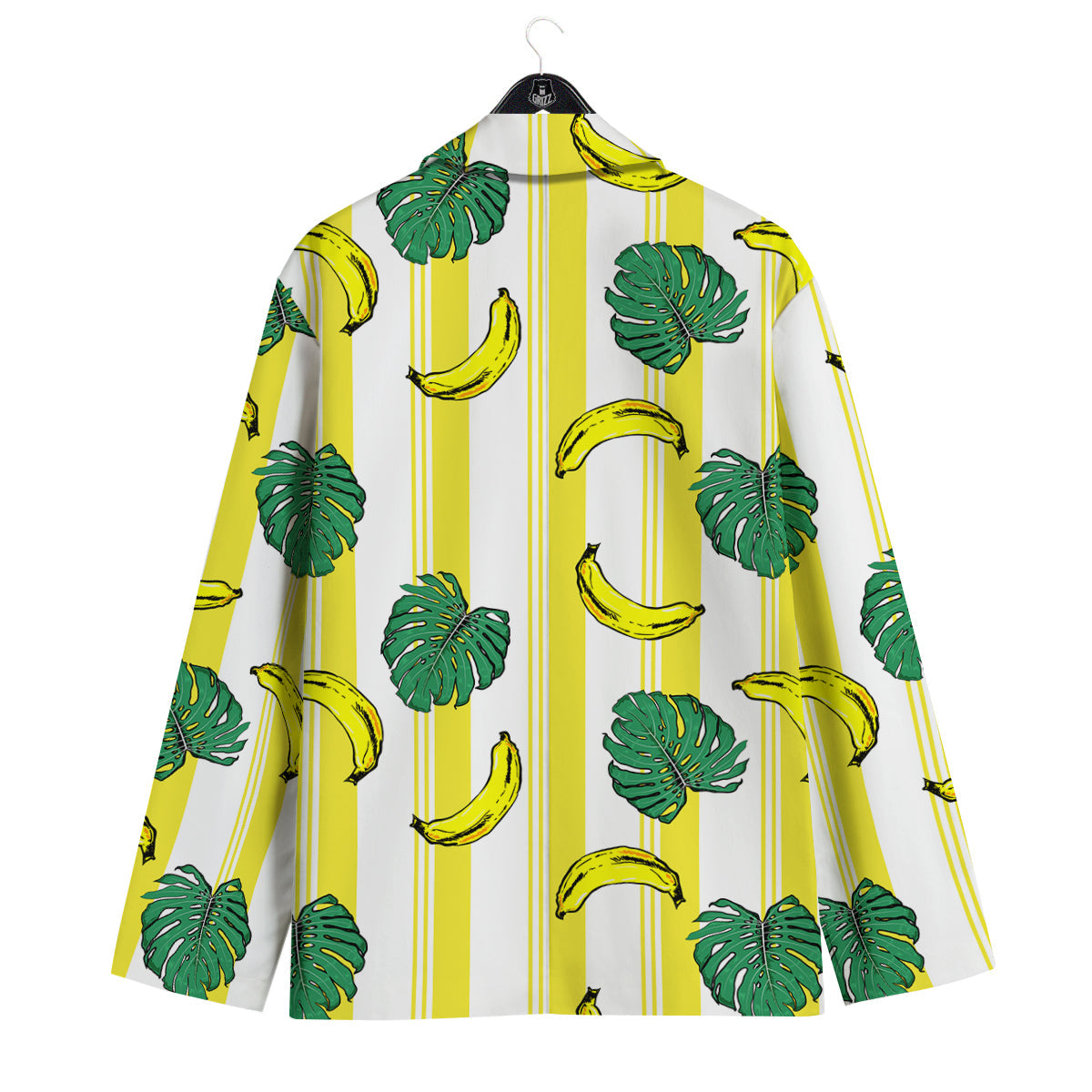 Banana Geometric Yellow Print Pattern Men's Sport Coat-grizzshop