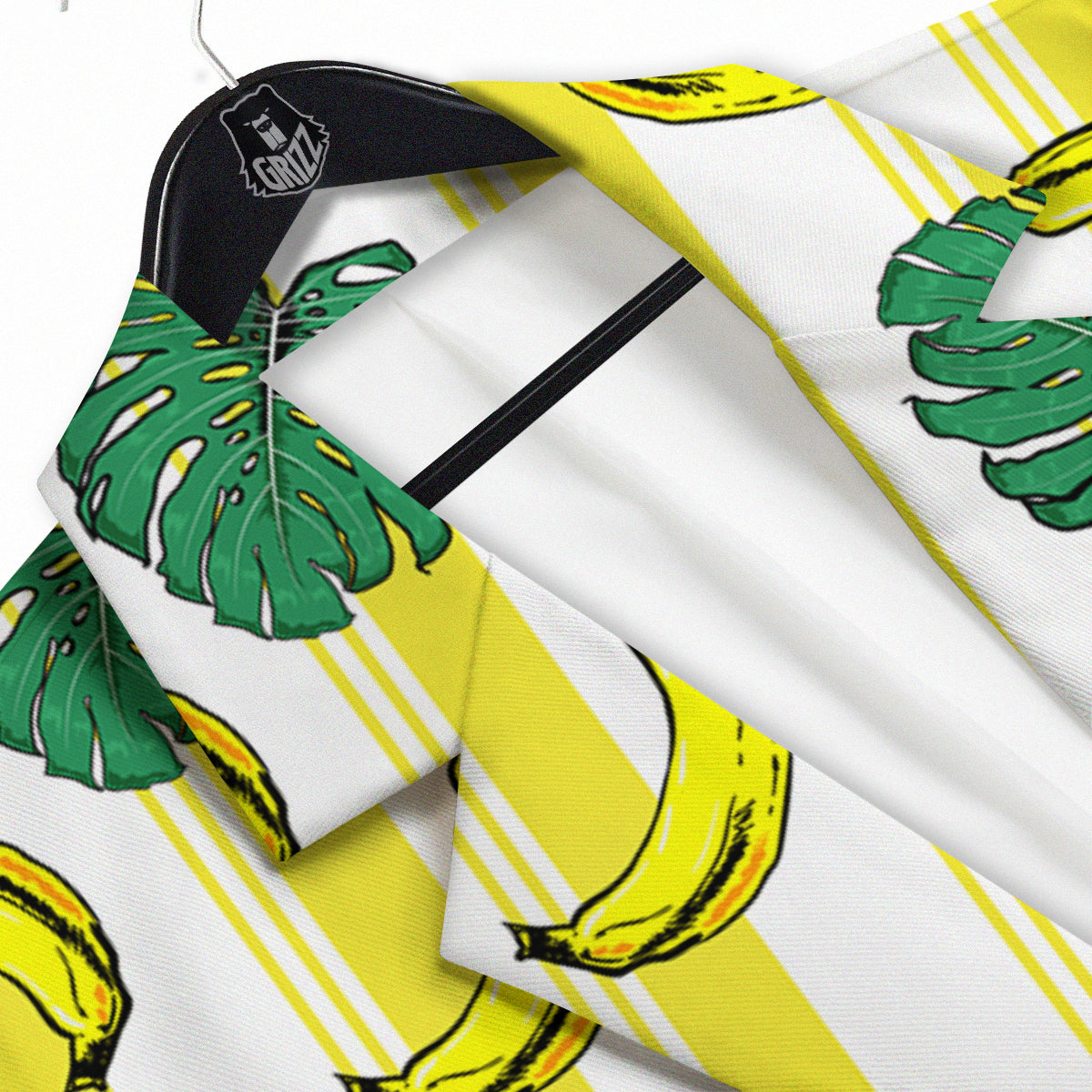 Banana Geometric Yellow Print Pattern Men's Sport Coat-grizzshop
