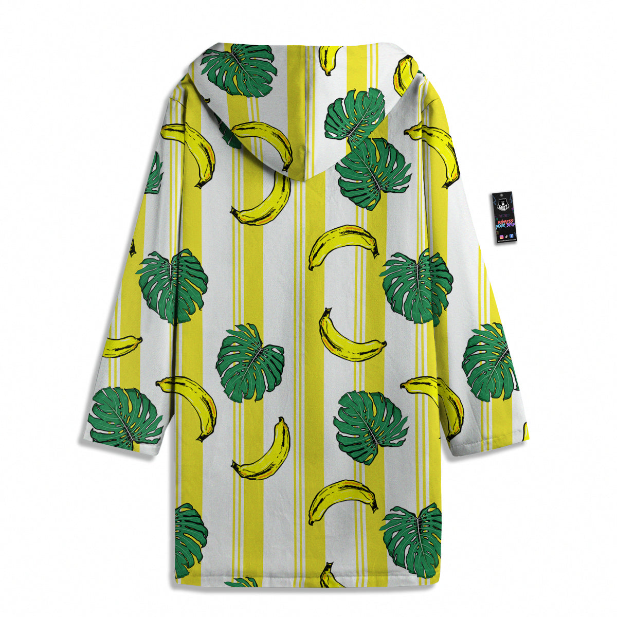 Banana Geometric Yellow Print Pattern Men's Windbreaker Jacket-grizzshop