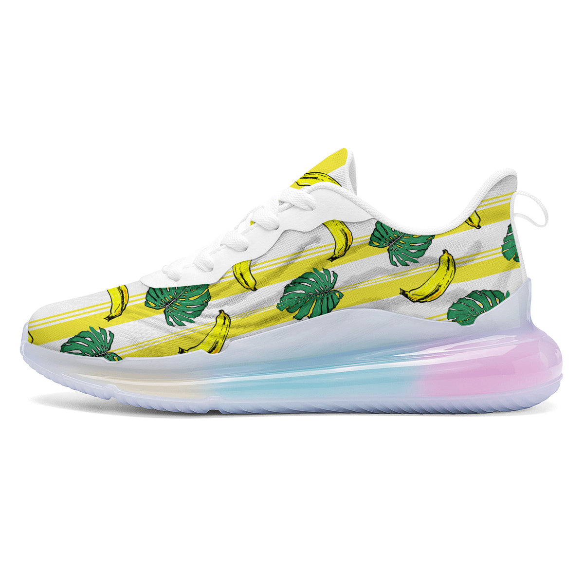 Banana Geometric Yellow Print Pattern Running Sneakers-grizzshop