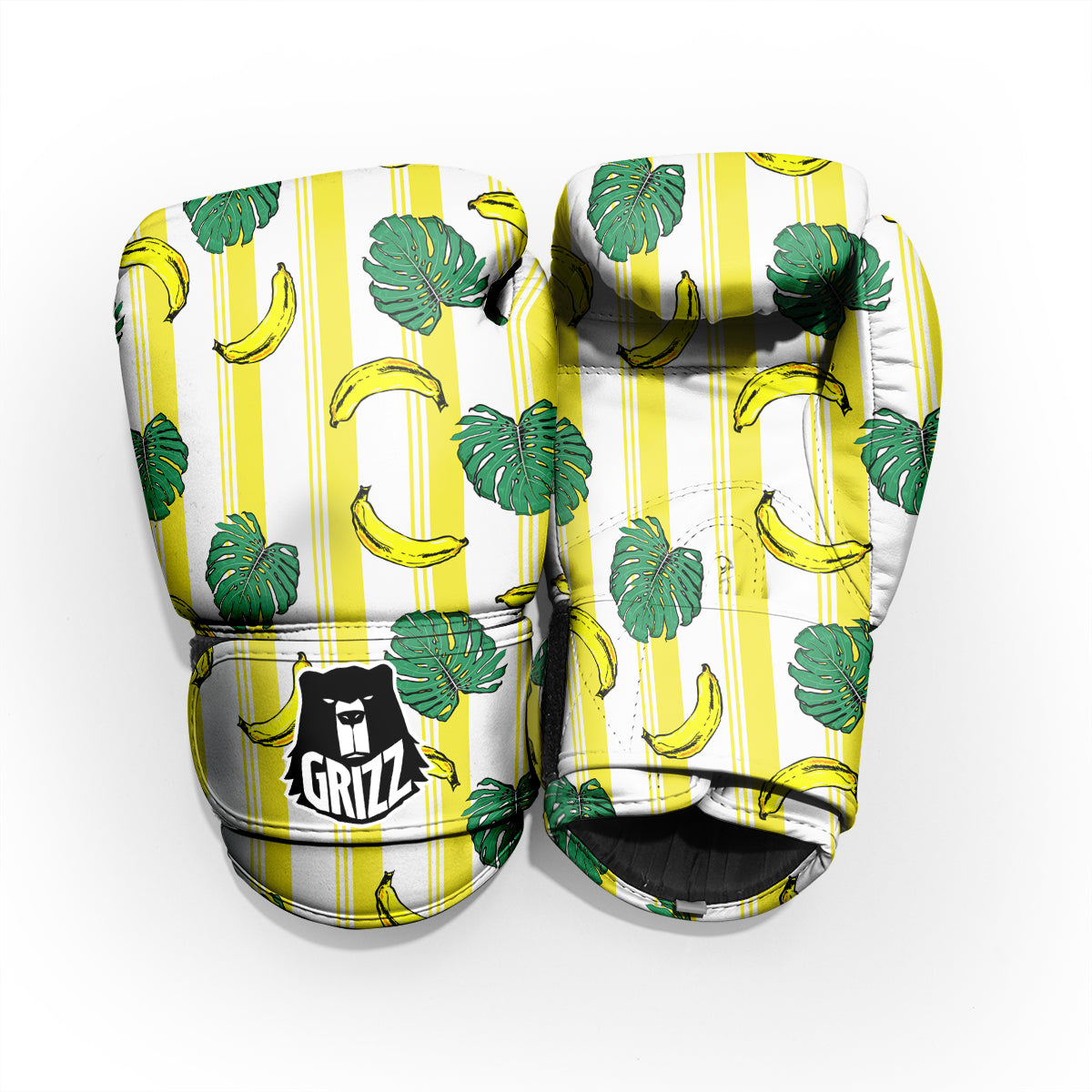 Banana Geometric Yellow Print Pattern Pro Boxing Glove