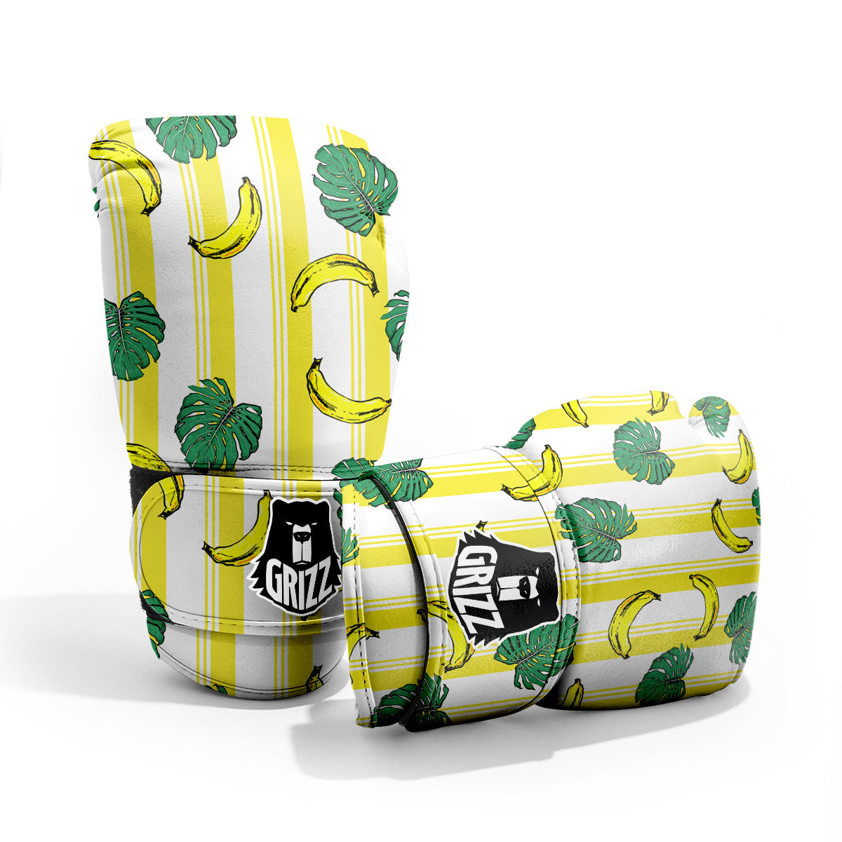 Banana Geometric Yellow Print Pattern Pro Boxing Glove