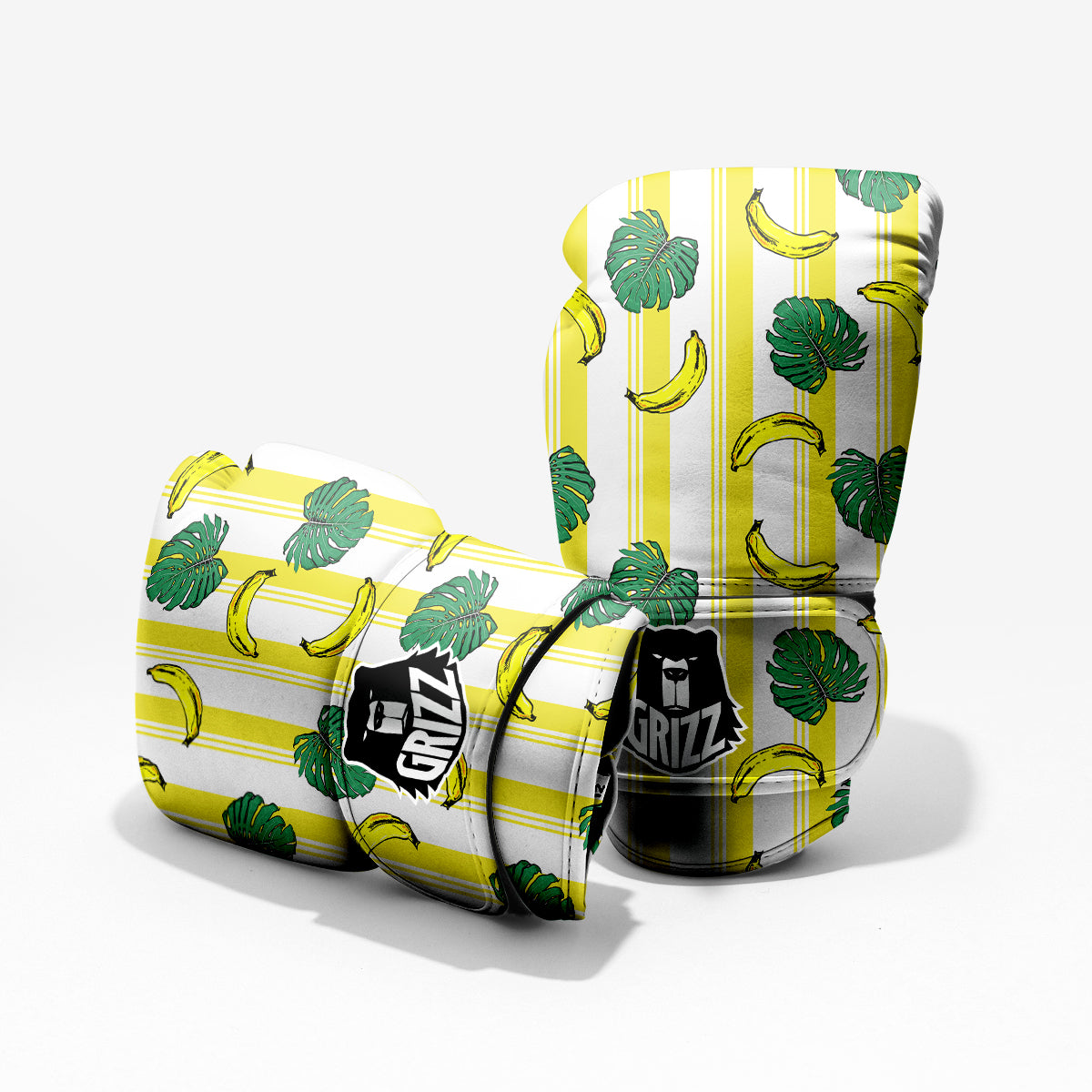 Banana Geometric Yellow Print Pattern Pro Boxing Glove