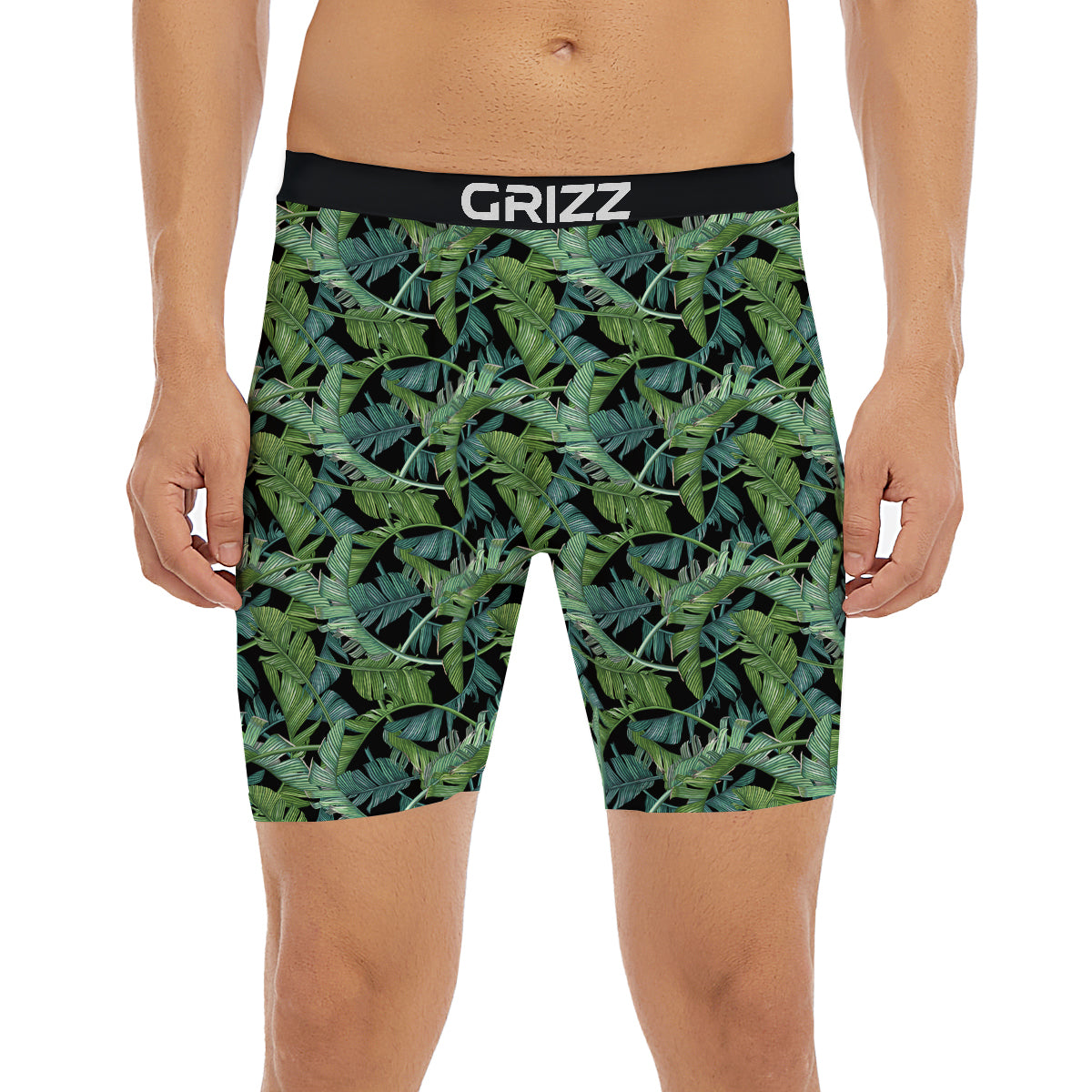 Banana Leaf Print Pattern Boxer Briefs-grizzshop