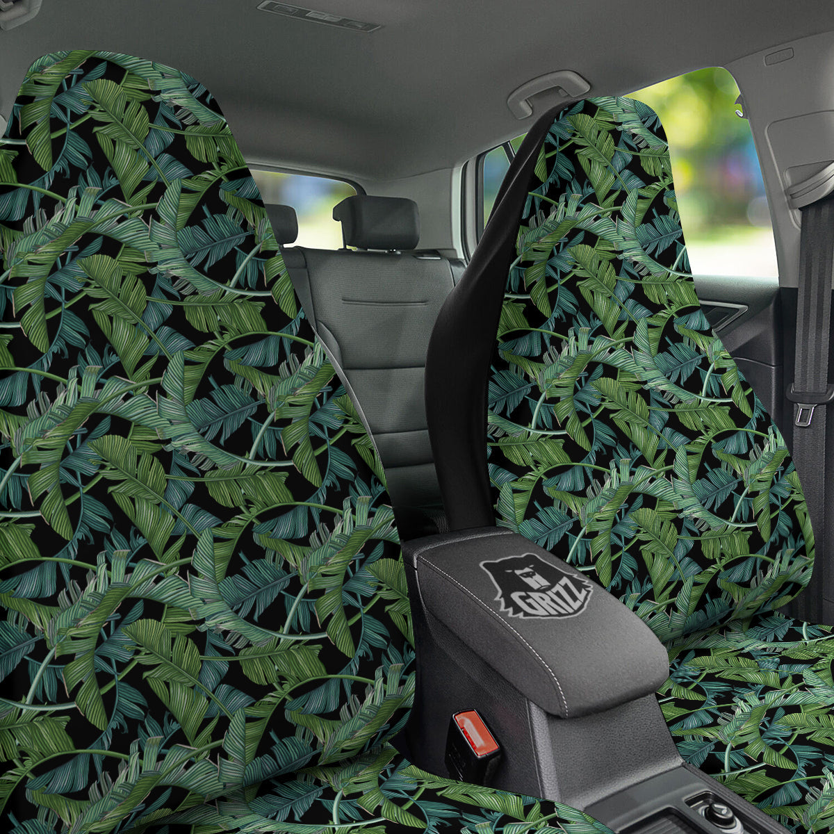 Banana Leaf Print Pattern Car Seat Covers-grizzshop