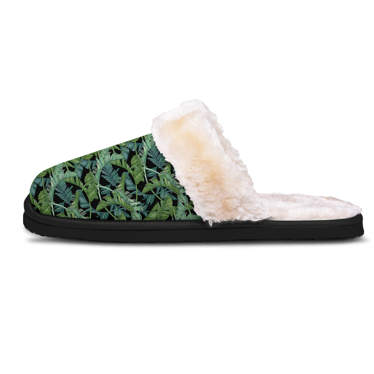 Banana Leaf Print Pattern Slippers-grizzshop