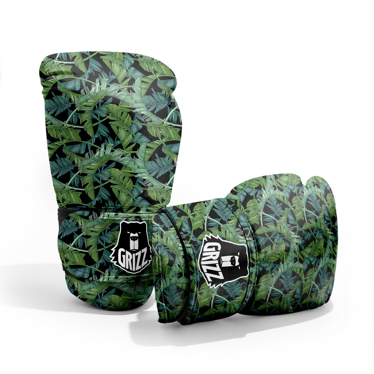 Banana Leaf Print Pattern Pro Boxing Glove
