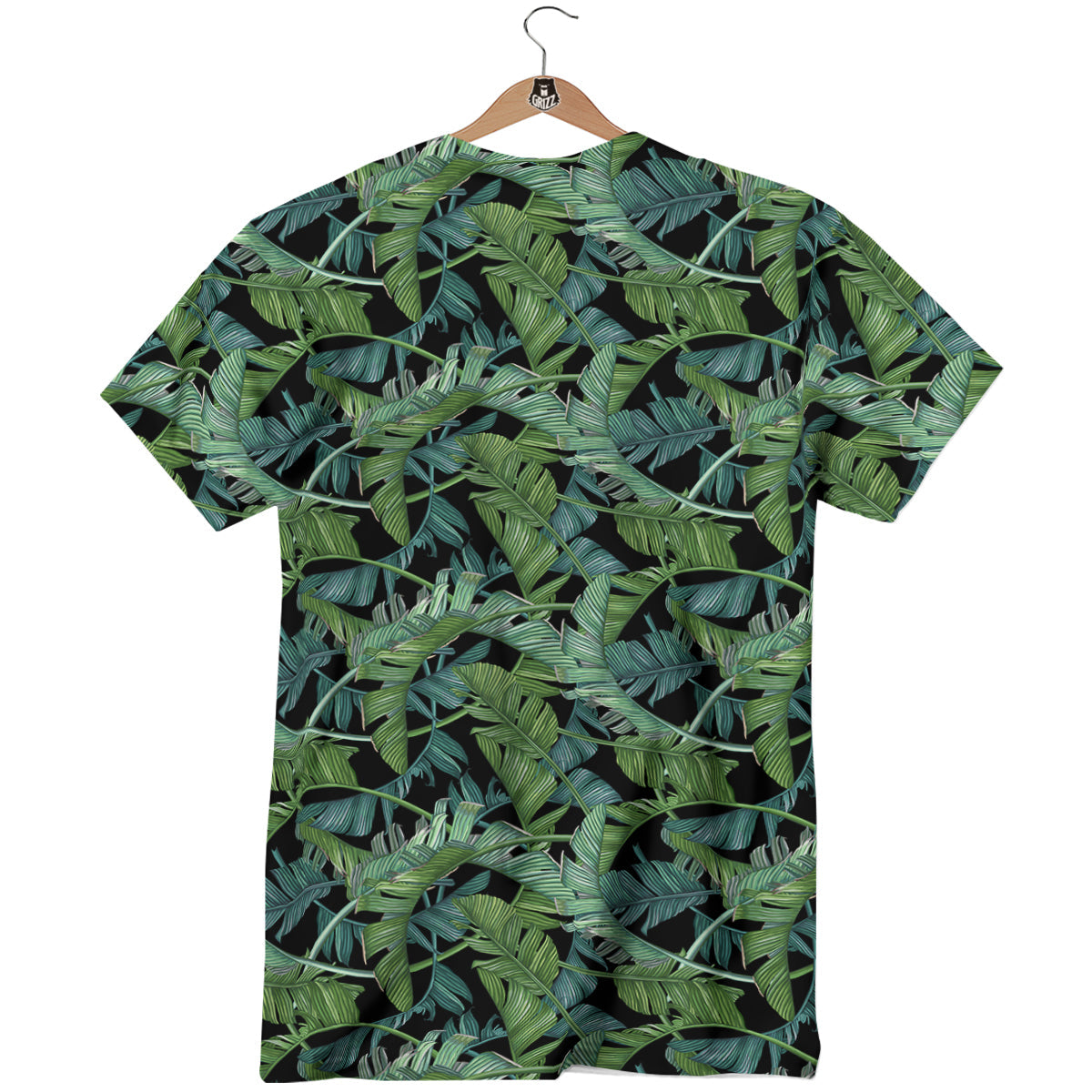 Banana Leaf Print Pattern T-Shirt-grizzshop