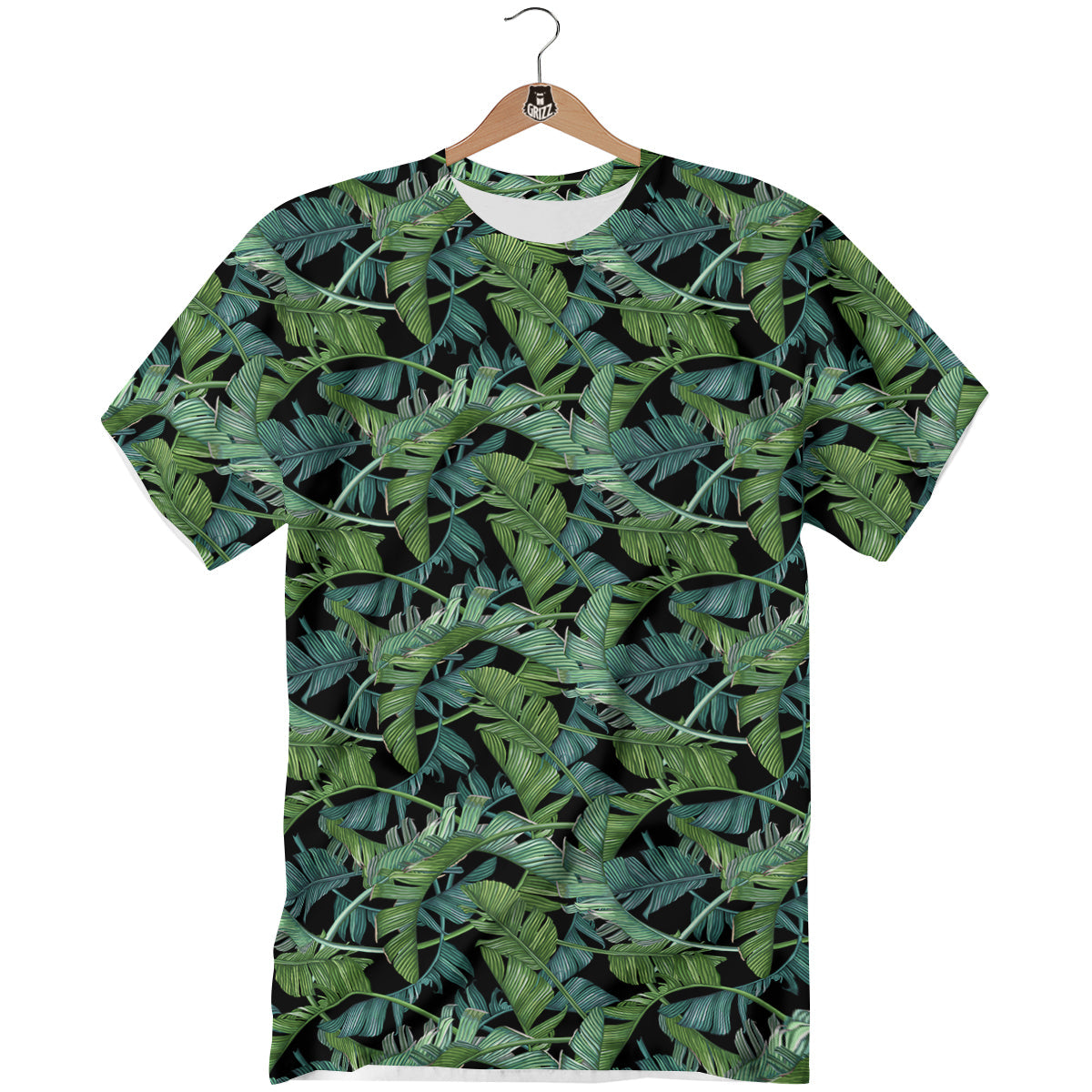 Banana Leaf Print Pattern T-Shirt-grizzshop