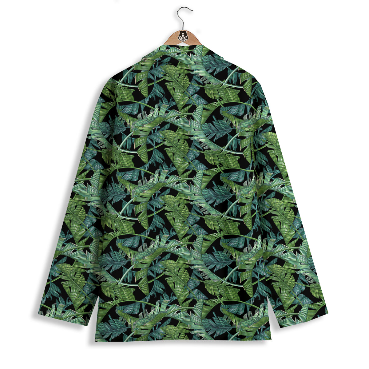 Banana Leaf Print Pattern Women's Blazer-grizzshop