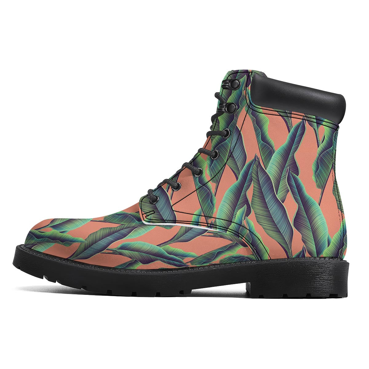 Banana Leaf Tropical Print Pattern Boots-grizzshop