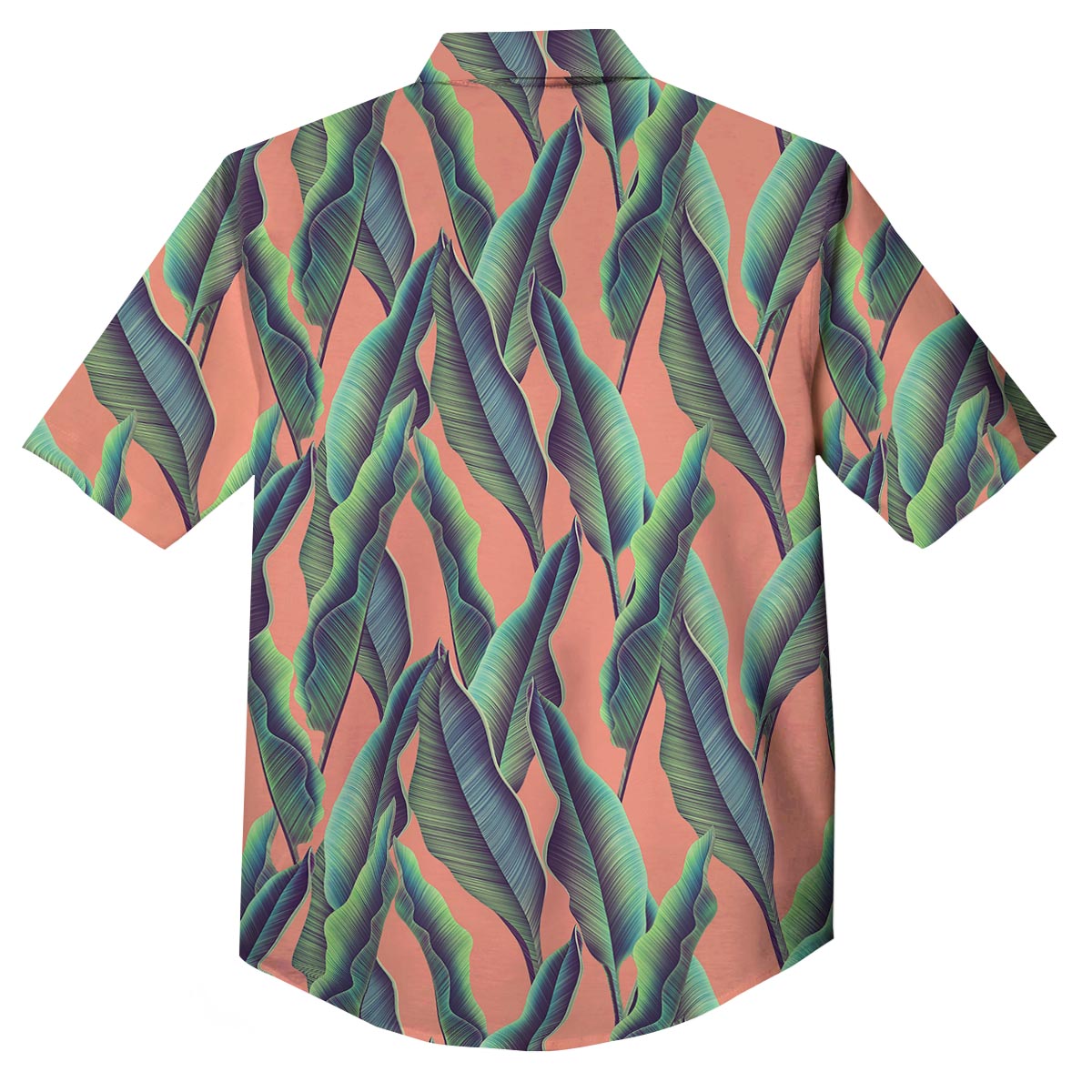 Banana Leaf Tropical Print Pattern Button Up Shirt-grizzshop