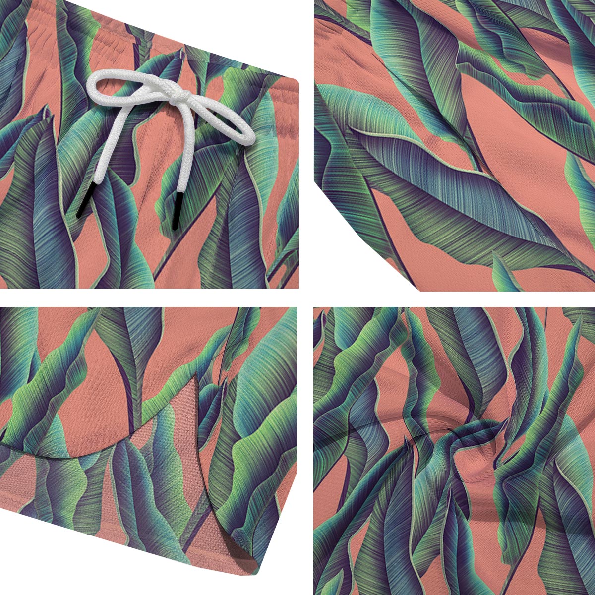 Banana Leaf Tropical Print Pattern Men's Running Shorts-grizzshop
