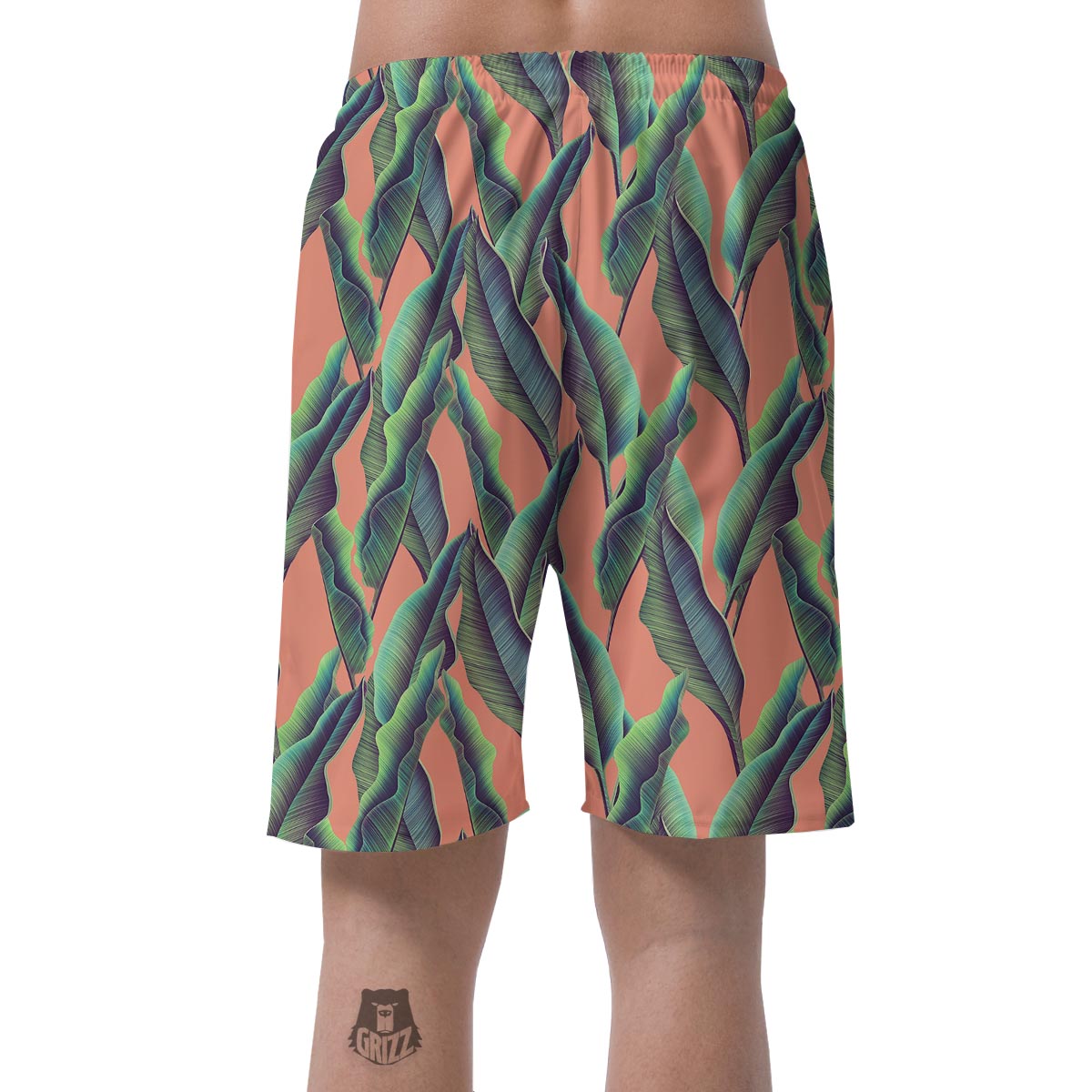 Banana Leaf Tropical Print Pattern Men's Shorts-grizzshop